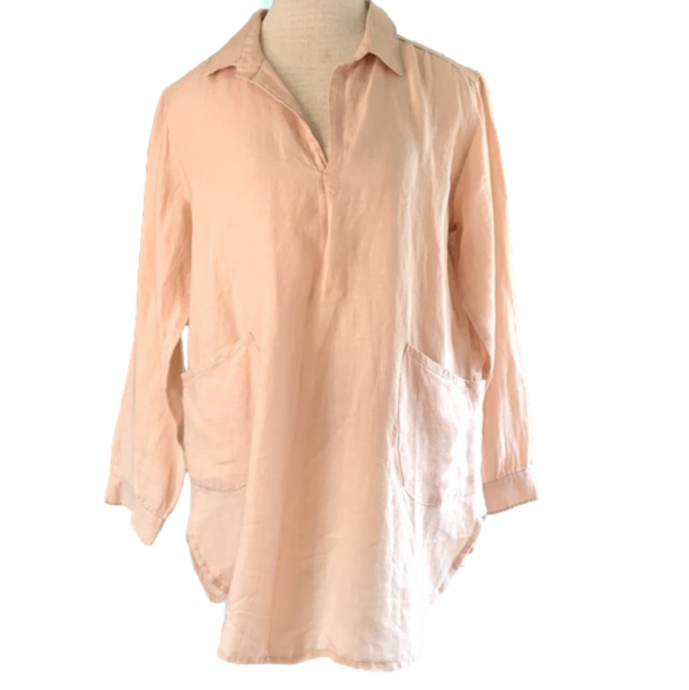 KARYN Seo medium peach 100% linen tunic top